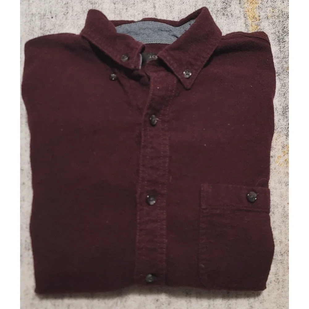 J. Crew Men's Wool Cotton Flannel Button Up Shirt With Suede Elbow Patch‎ Size S